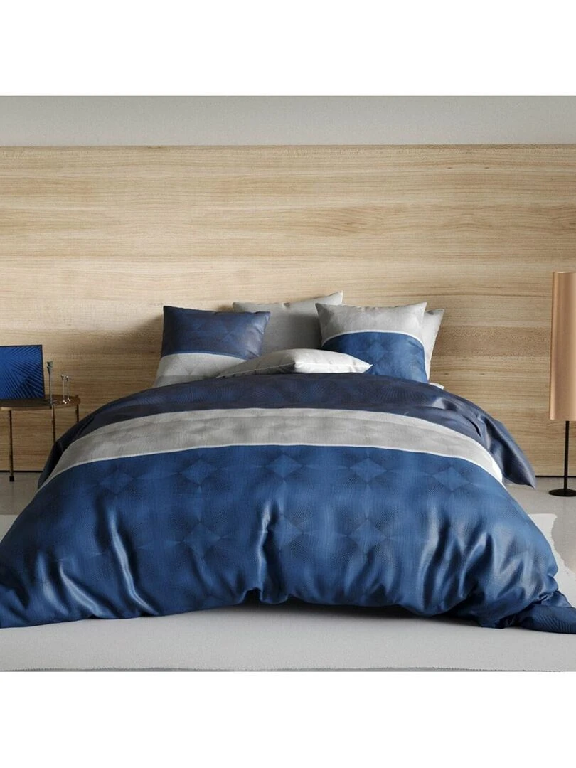 Housse de couette 140x200 Malme + 1 taie 100% coton 57 fils Bleu