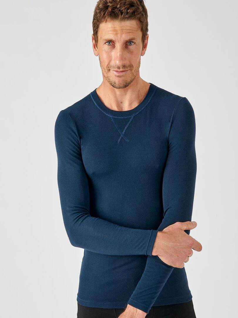 T shirt manches longues Thermolactyl Sensitive   Damart   Bleu marine