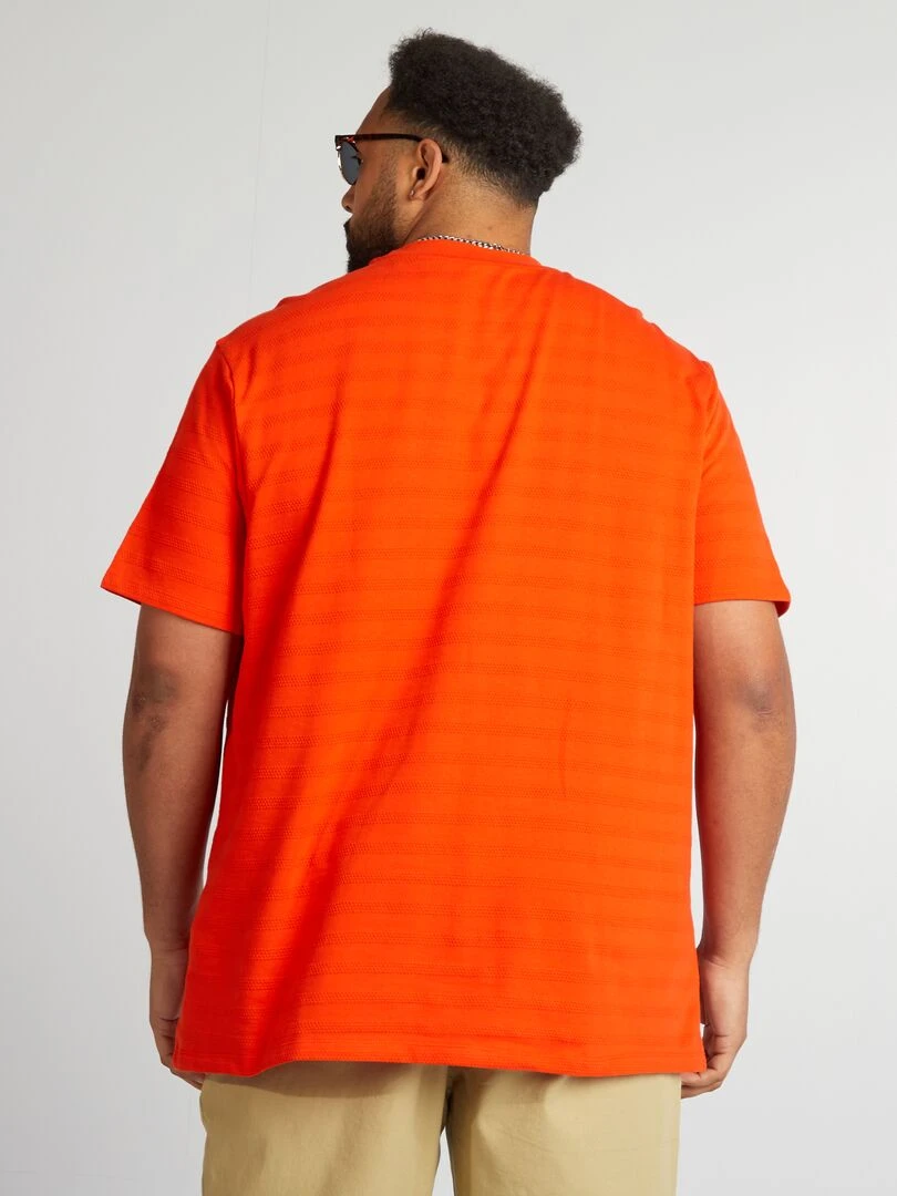 T shirt en matière fantaisie   Orange
