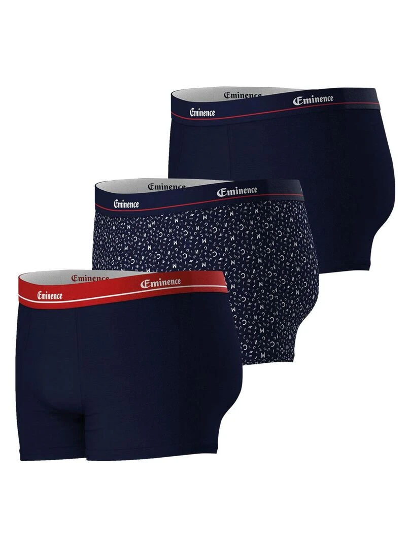 Lot de 3 boxers homme Chic Edition limitée 80 ans   Bleu marine