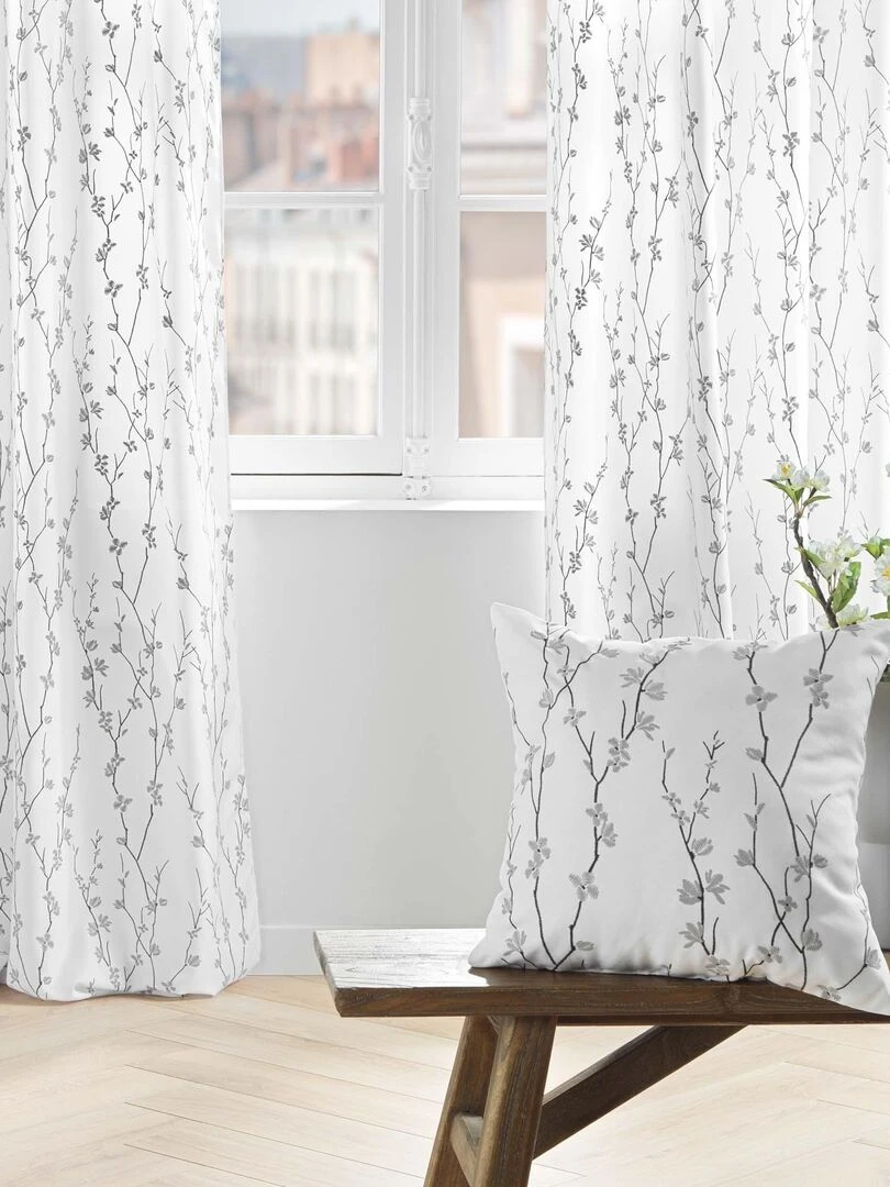 Coussin Collection Fleur de Sakura   Blanc