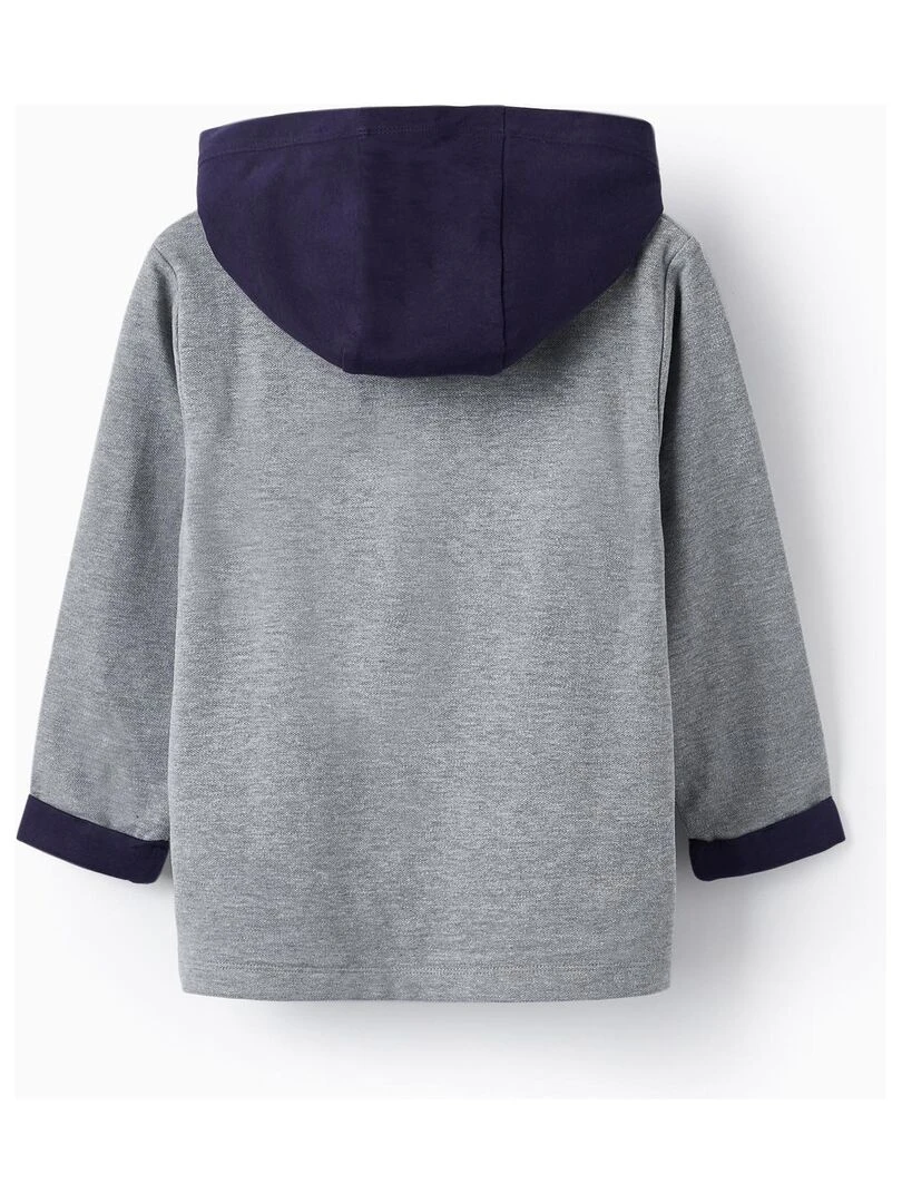 Sweat en Piqué avec Capuche pour Garçon manches longues ROYALS OFF DUTY Gris