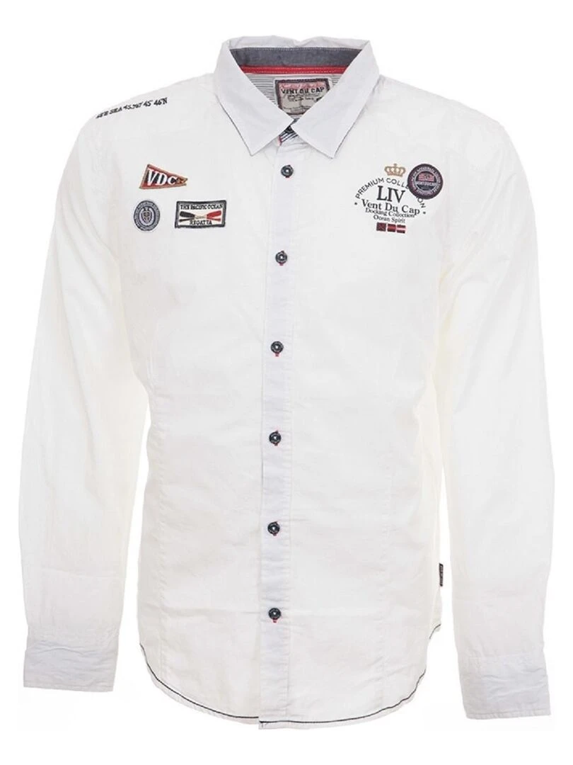 Chemise manches longues homme CLANVER VENT DU CAP Blanc