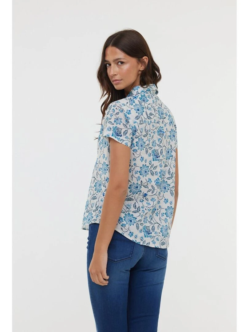 Lee Cooper   Chemise manches courtes coton regular DIMA MC   Bleu céladon