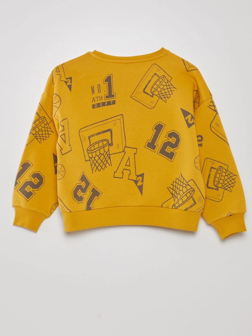 Sweat en molleton 'Basketball'   Jaune