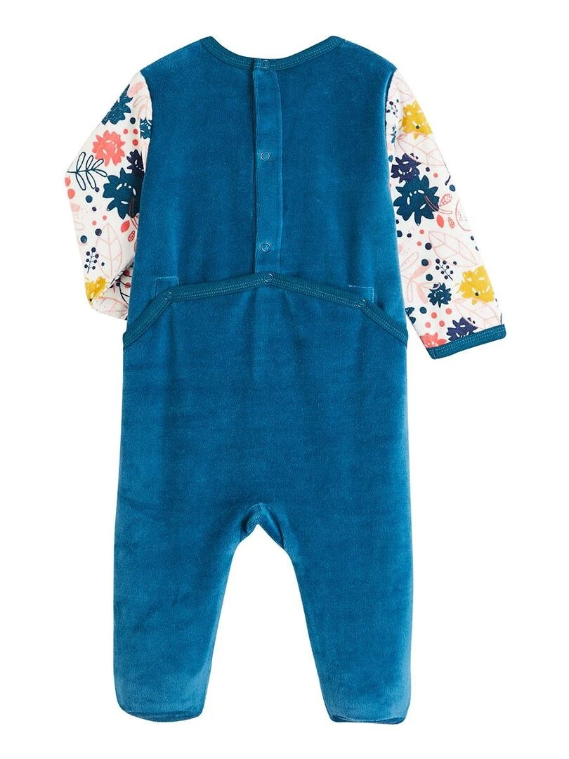Pyjama bébé en velours Lamapampa Bleu