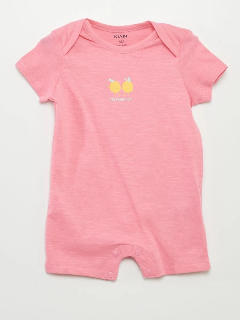 Lot de 2 barboteuses chinés   Rose