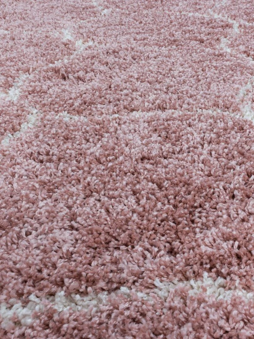 Tapis shaggy SCANDINAV A OEKO TEX® Rose