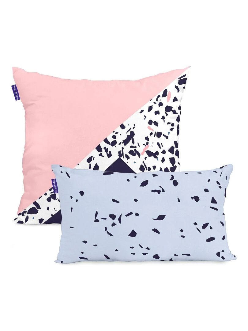 Housse de coussin Ebony "Happyfriday" Blanc