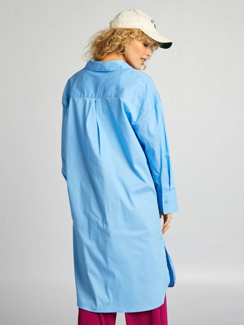 Chemise longue   Bleu