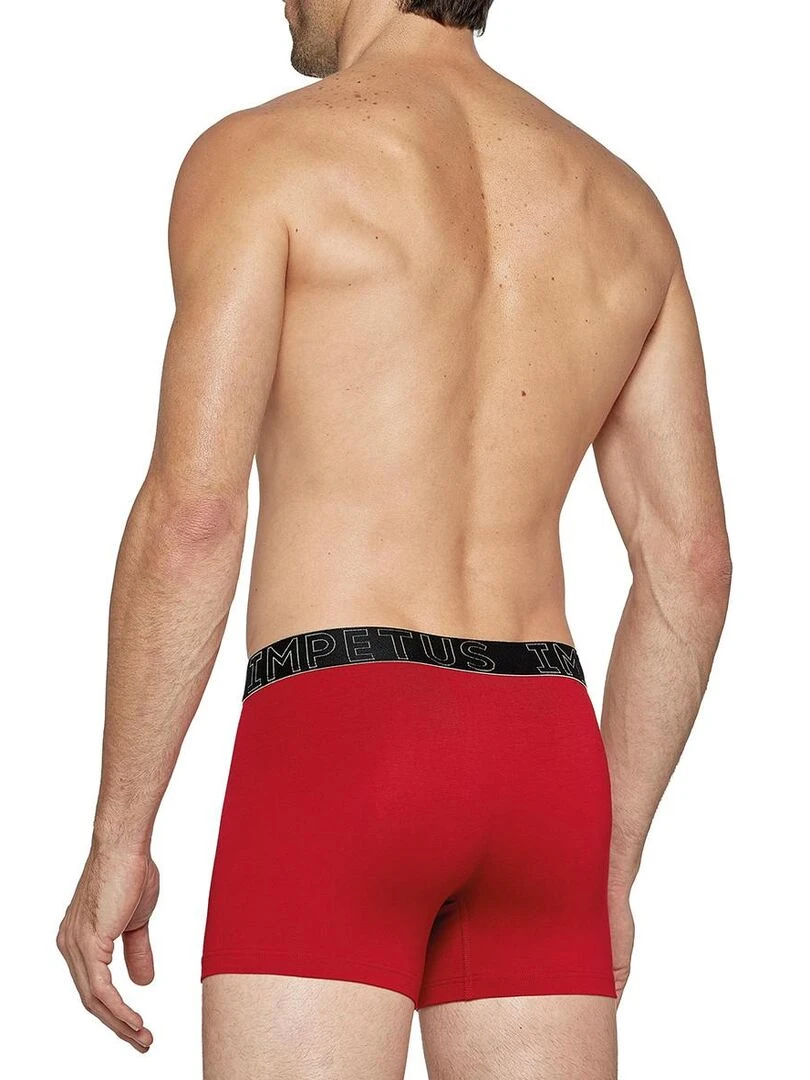 Boxer uni en modal et coton Lucky   Rouge