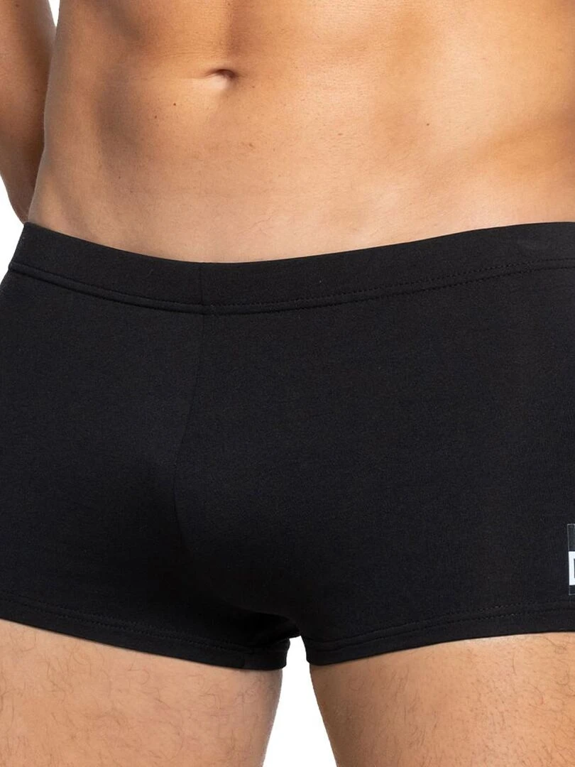 Boxer de bain uni avec cordon de serrage Cayo Noir