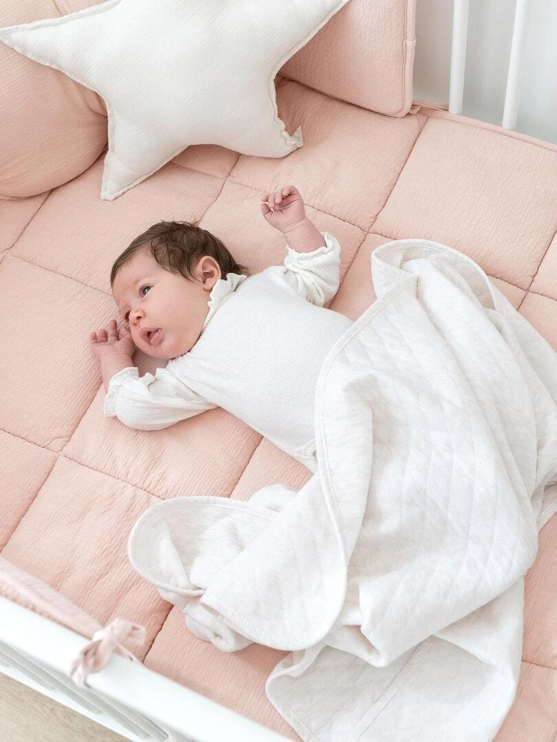 Bemini Tapis de parc et jeu Pady tetra jersey et jersey   Rose clair