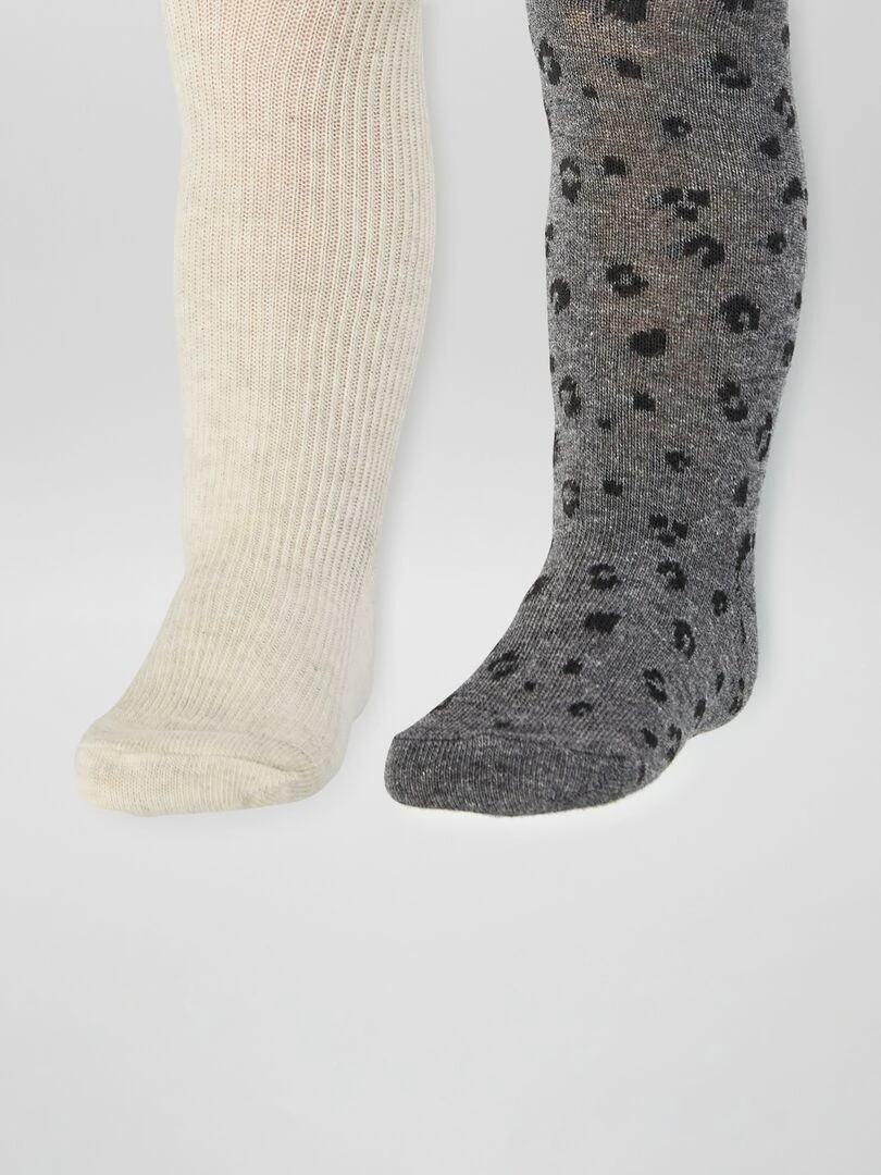 Lot de 2 collants chauds Gris
