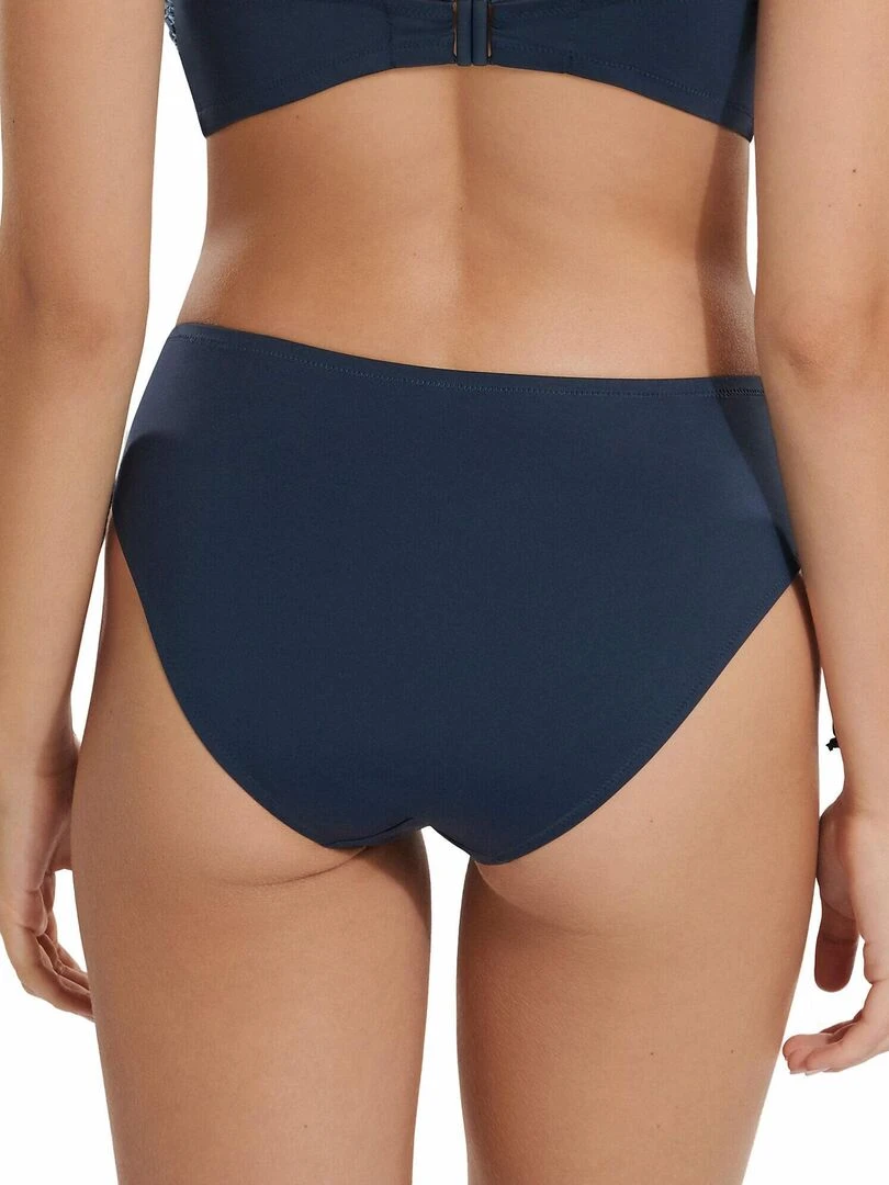 Bas maillot slip de bain taille haute côtés réglables Veracruz Bleu