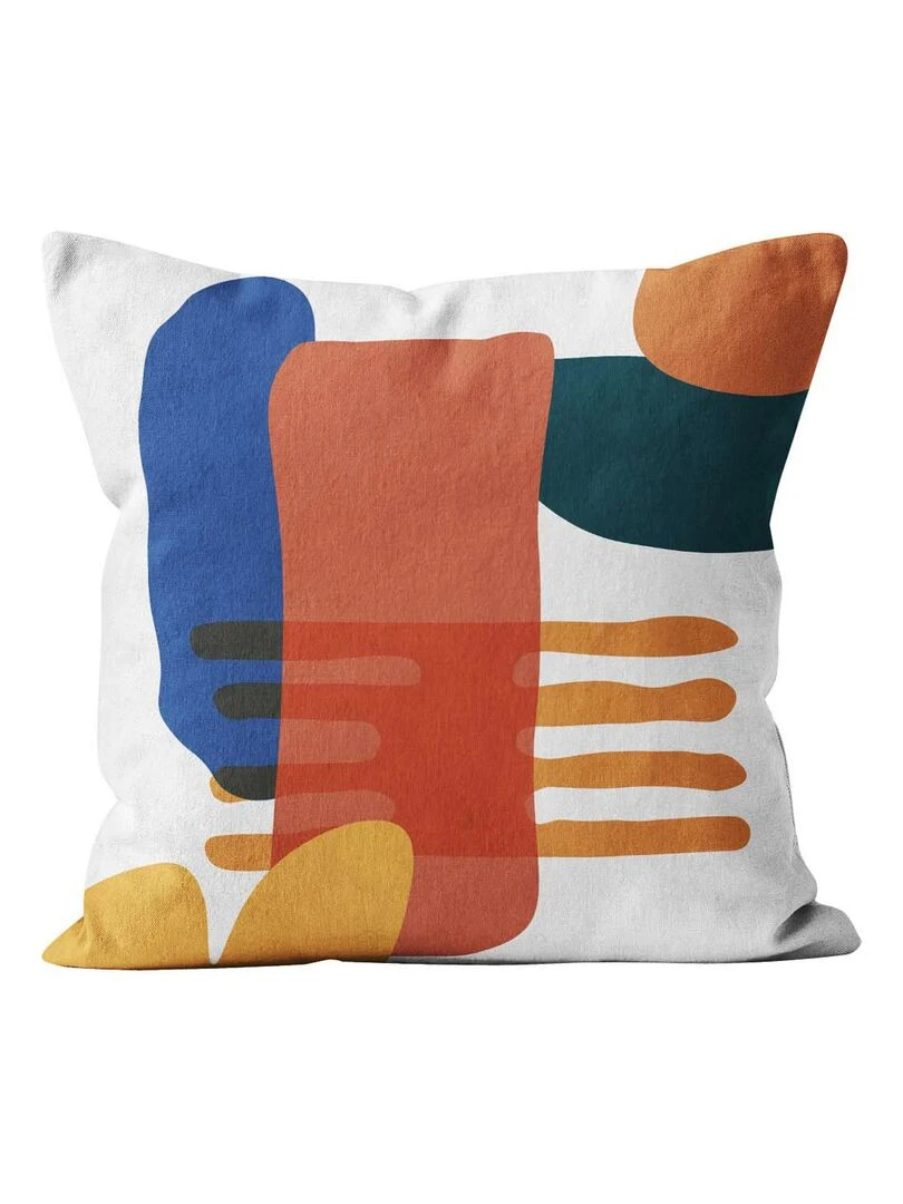 Coussin aux formes multicolores Multicolore
