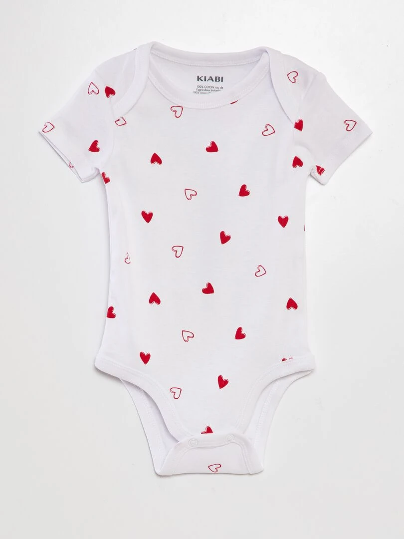 Lot de 2 bodies imprimés   Blanc