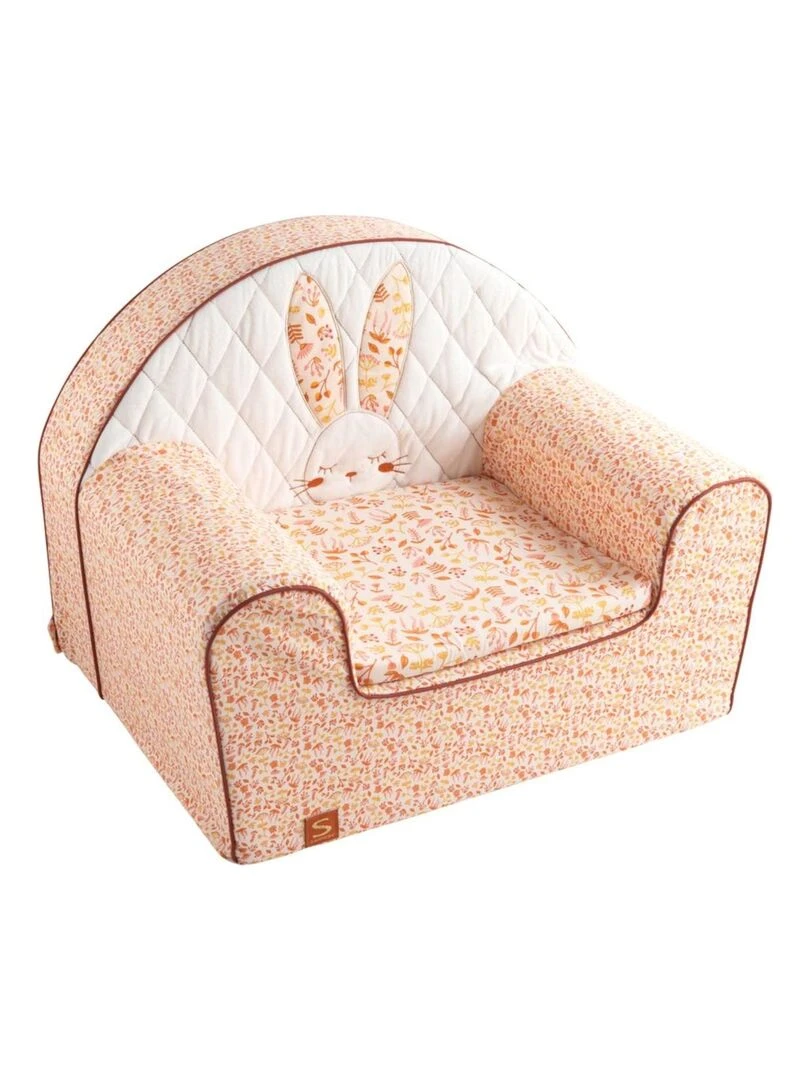 Fauteuil club en coton rose SAUTHON Rose
