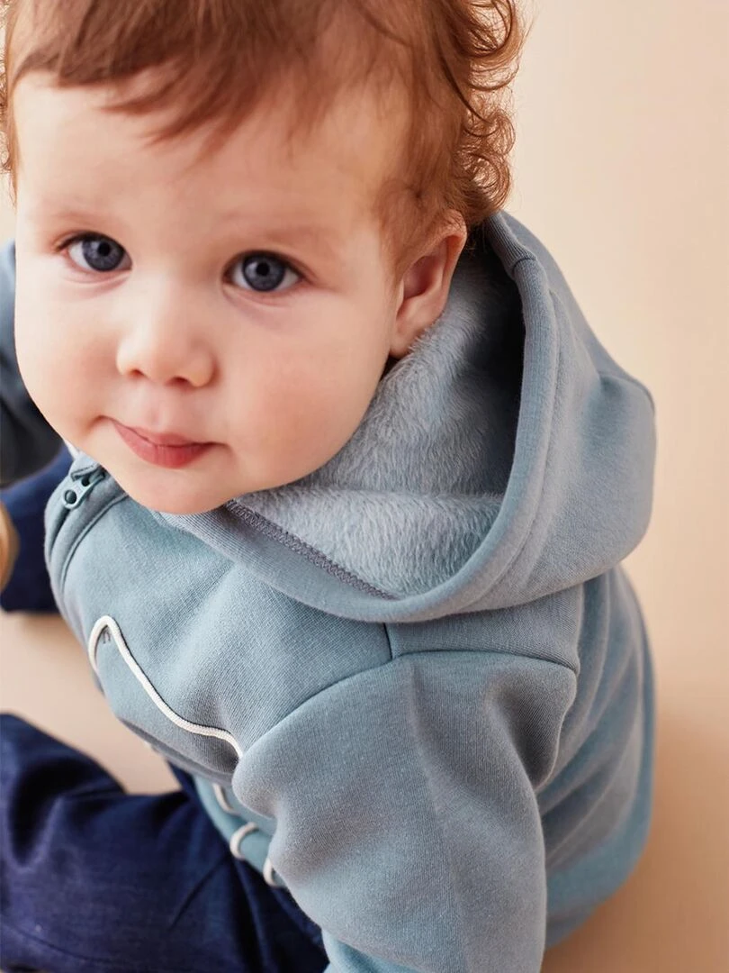 Veste à capuche en sweatoloudoux  foncé   Noukie's   Bleu
