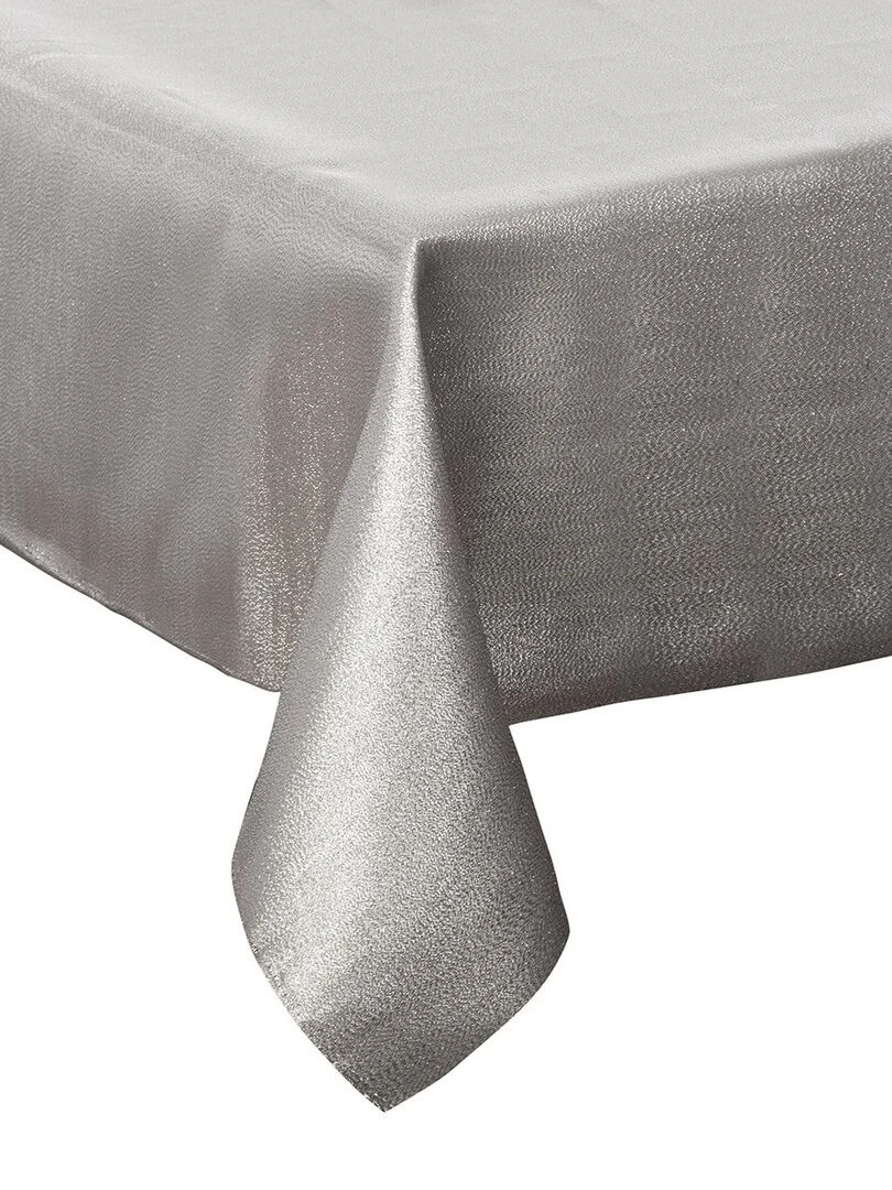 Nappe rectangulaire 140x240 cm paillettes argent Argent