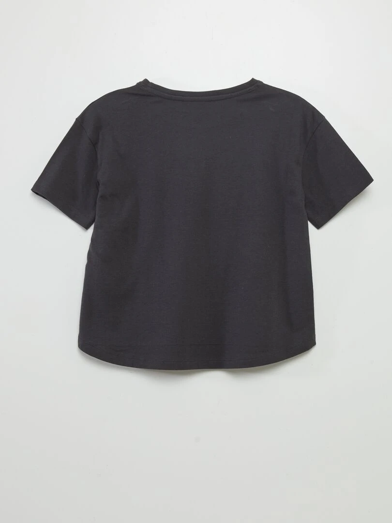 Tee shirt imprimé 'Les Supers Nanas'   Noir