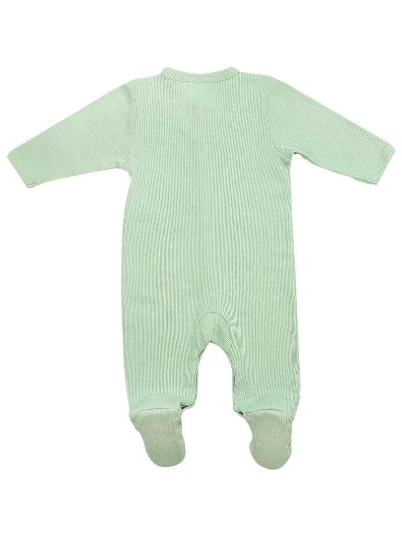 Pyjama bébé maille côtelée en coton   Vert clair