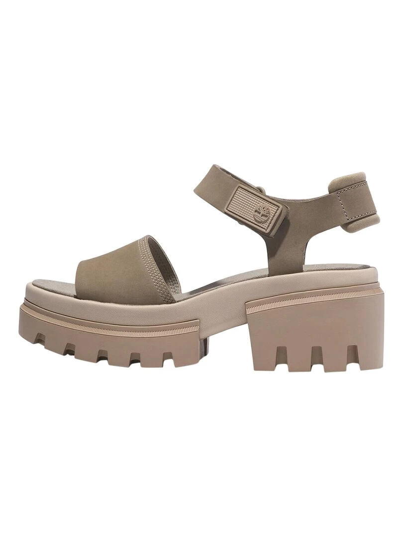 Sandales à Talon Cuir Timberland Everleigh Gris