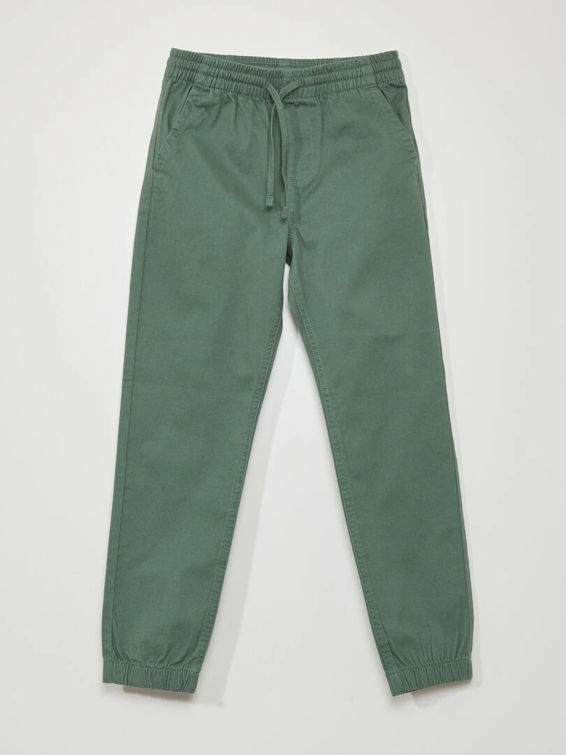 Pantalon jogger avec taille élastiquée Vert