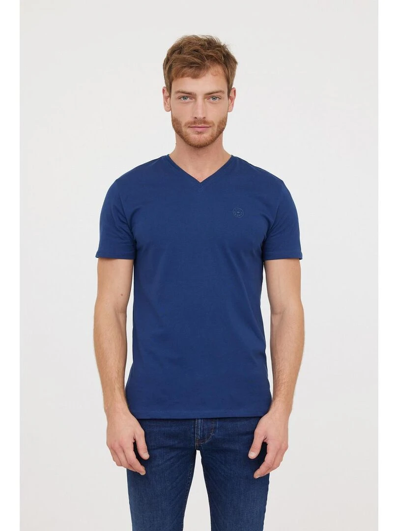 Lee Cooper T Shirt manches courtes coton regular AJESSY Bleu marine