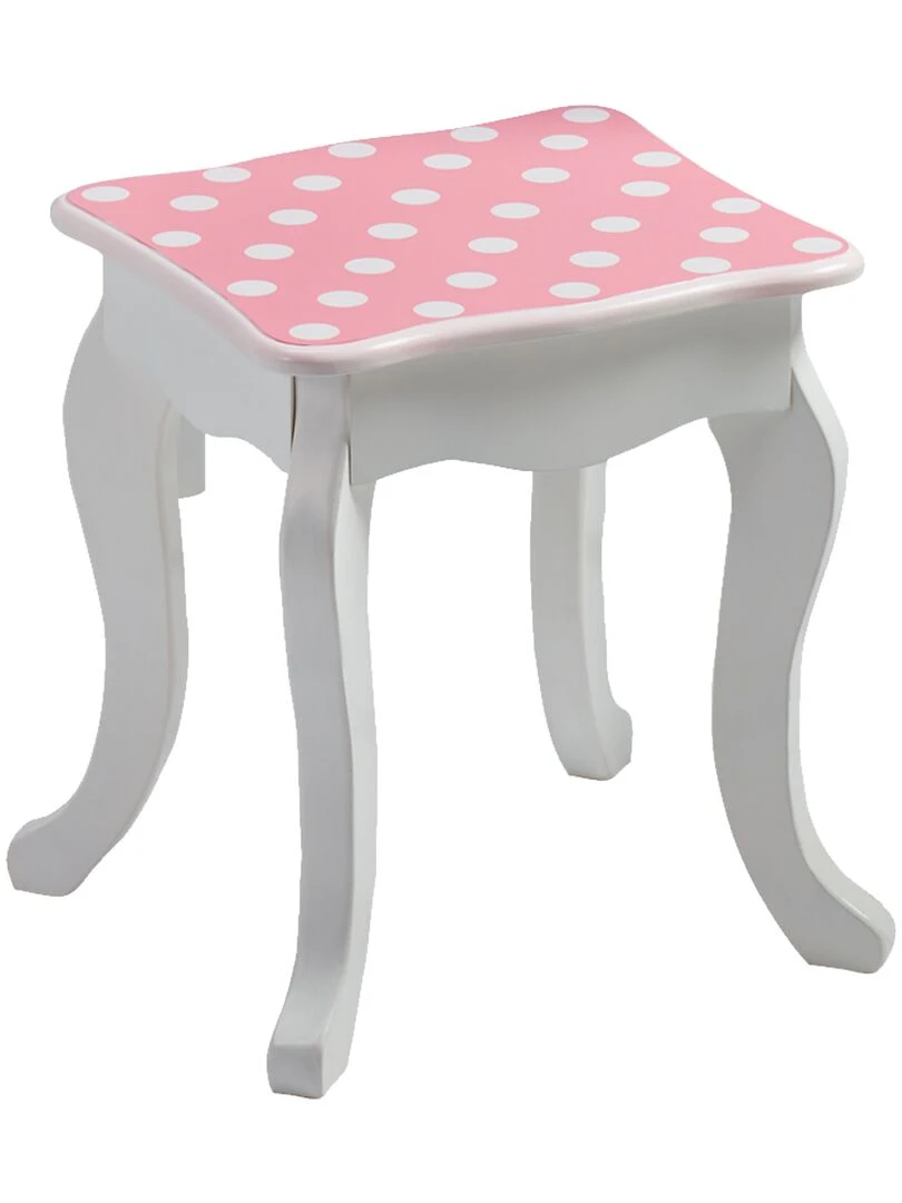 Coiffeuse enfant en bois table maquillage miroir tabouret Fantasy Fields Teamson TD 11670F Rose