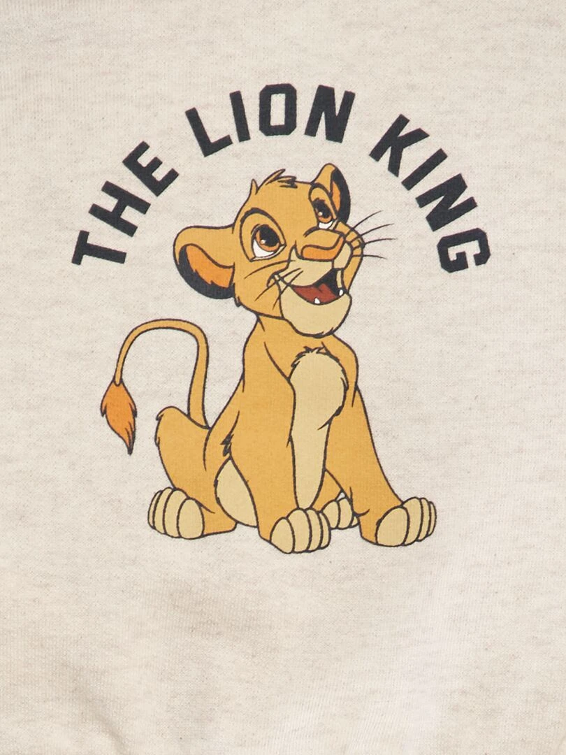 Sweat zippé à capuche 'Simba' de 'Disney'   Beige