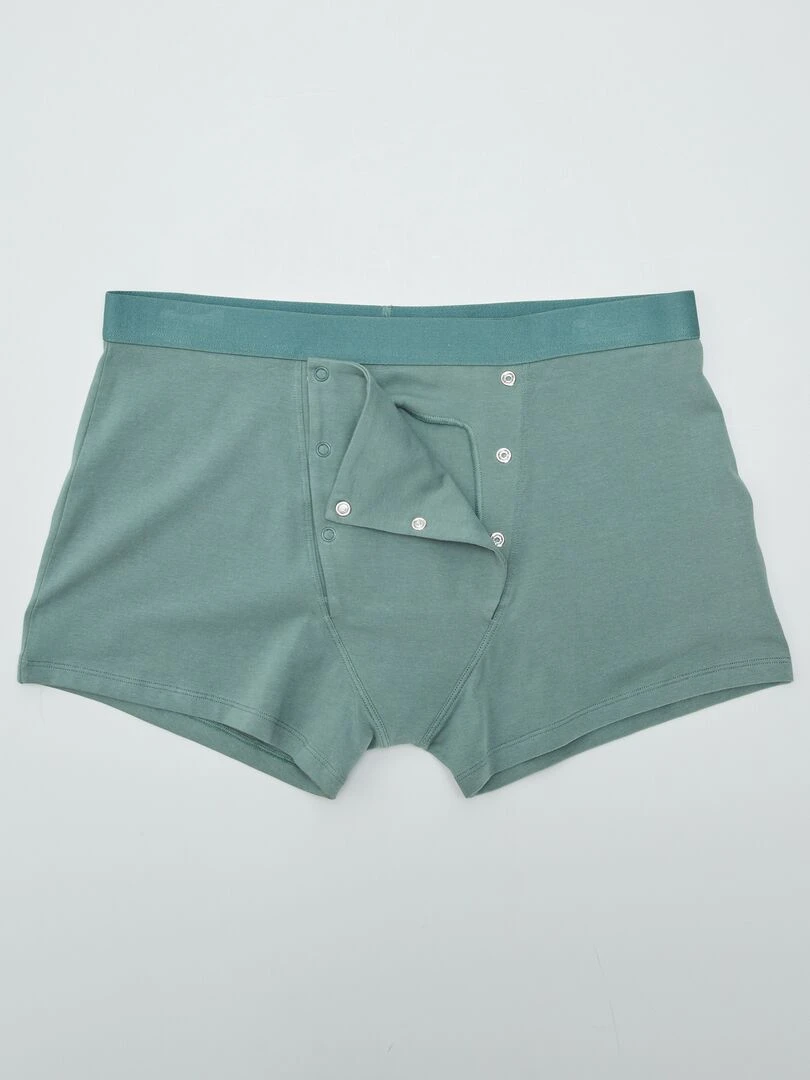 Lot de 2 boxers avec ouverture à pressions   So Easy   Bleu/vert