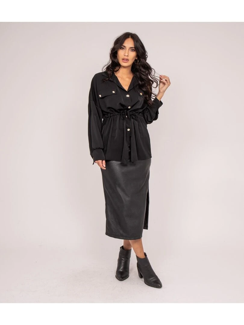 Chemise saharienne ORELLE   Noir