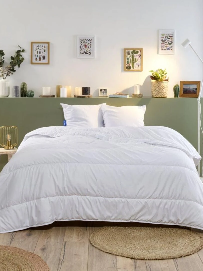 Bleu Câlin Couette légère coton bio printemps été Blanc