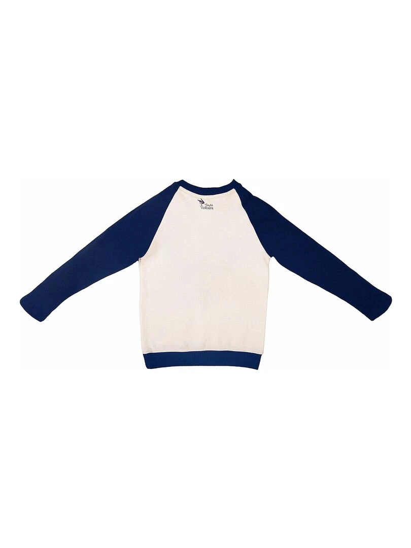 Sweat shirt Fille  Beige Noir  PANDA   'LA FAUTE A VOLTAIRE'   Beige