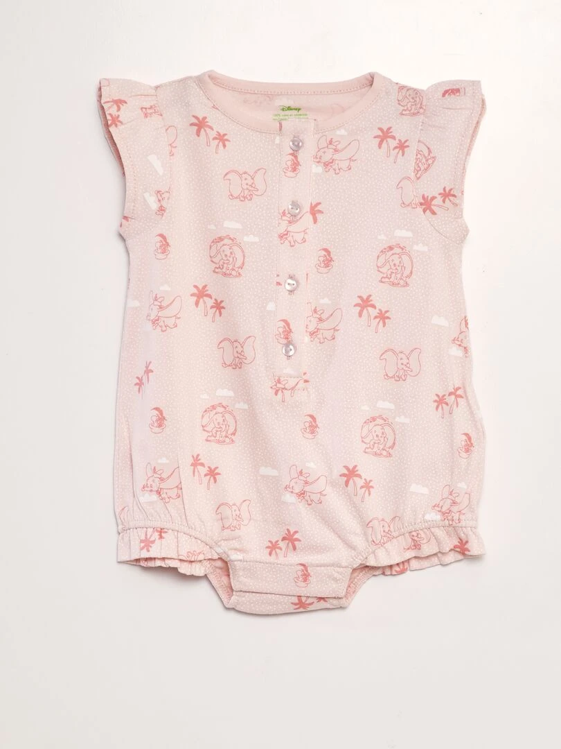 Ensemble bob + barboteuse 'Dumbo'   2 pièces   Rose