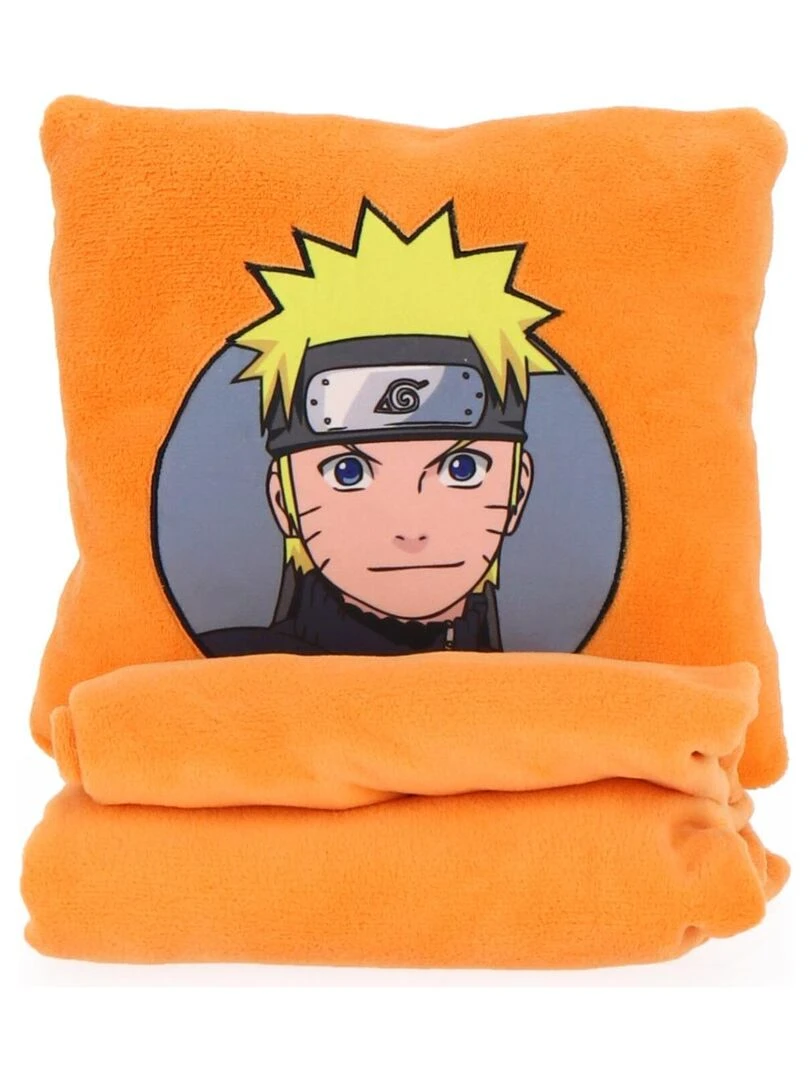 Coussin Plaid Polaire Naruto Shippuden 100% Polyester Orange