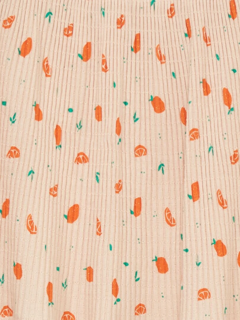 Jupe imprimée en maille pointelle   Beige