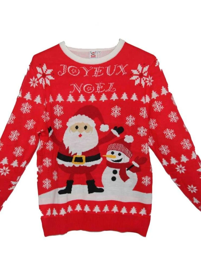 Pull de Noël "Joyeux Noël" Rouge