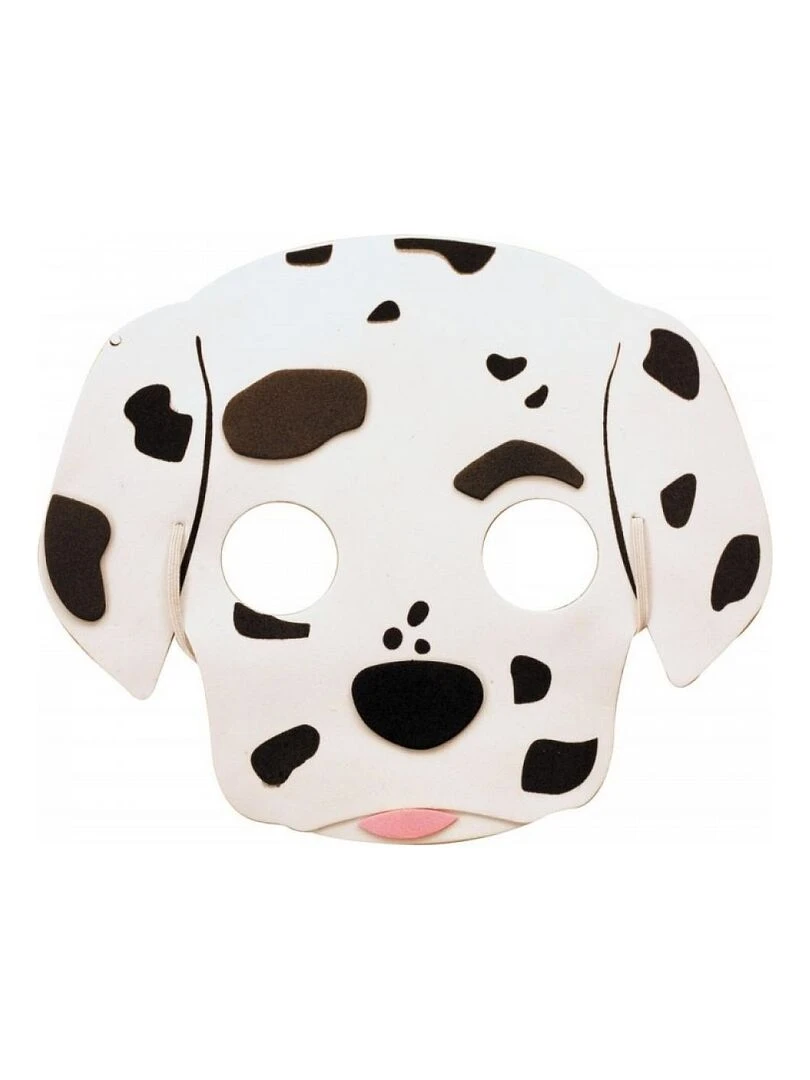 Masque en mousse modele dalmatien Marron