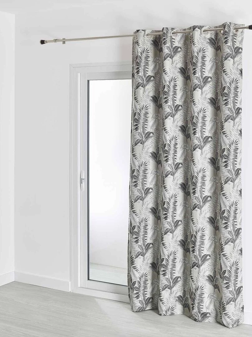 Rideau d'ameublement à jacquard fougères Beige