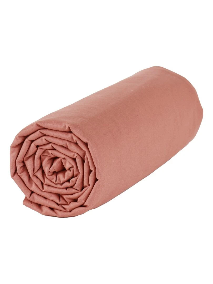 Drap dousse lit bébé 60x120 cm 100% coton Bio 'P'tit Basile' Vieux rose