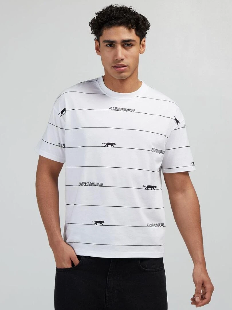 TEE SHIRT OVERSIZE HUDSON Airness Blanc
