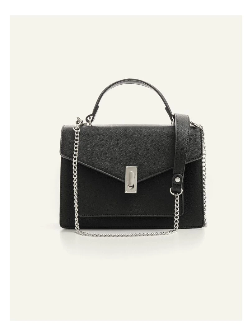 Petit sac similicuir bandoulière amovible DL MARIA   Noir