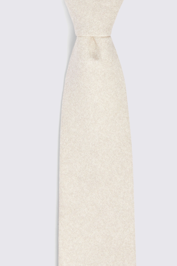 Bottinelli Neutral Silk Semi-Plain Tie Buy Online at Moss