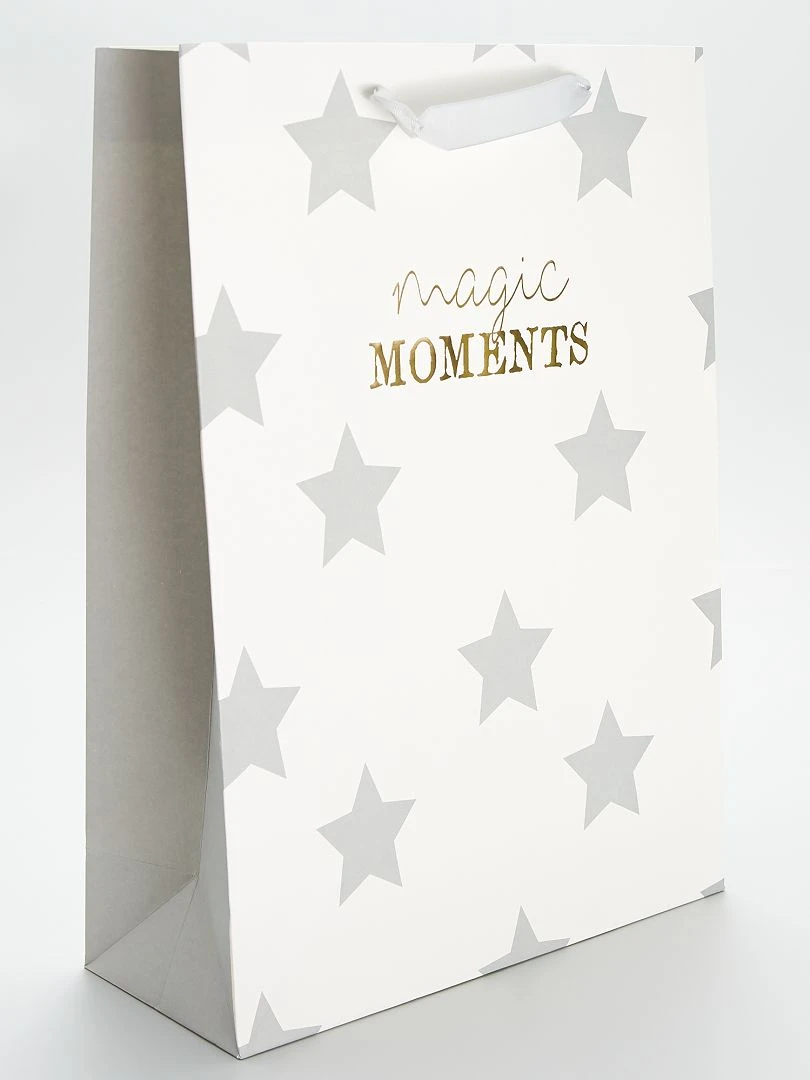 Sac cadeau gris