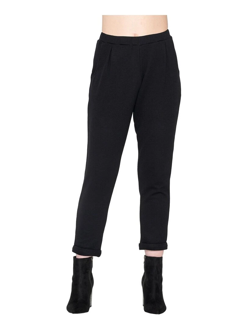 Pantalon chino taille haute Inspired Noir