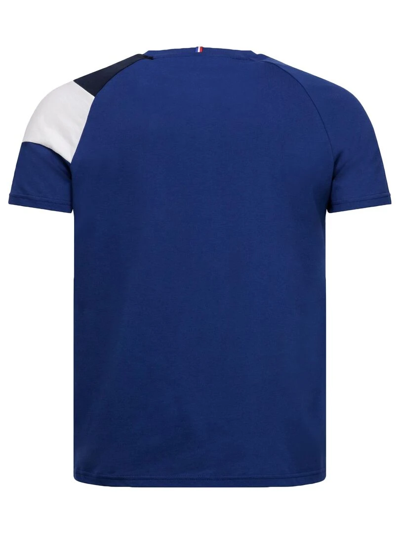 T shirt Le Coq Sportif ESS Tee SS N°10 M Bleu Bleu marine Blanc