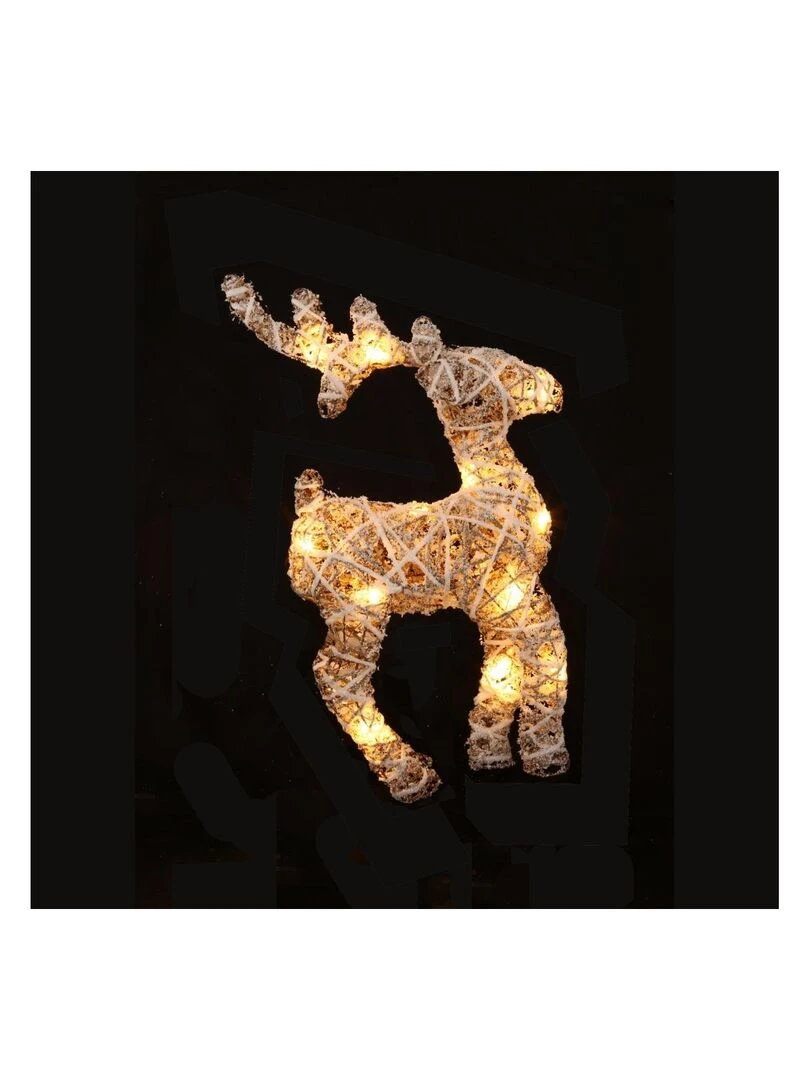 Silhouette de Renne lumineux 15 LED Blanc