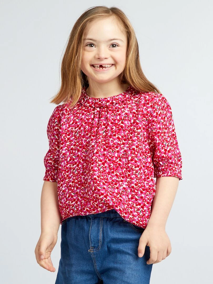 Blouse en viscose   So Easy   Fuchsia